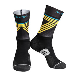 MONTON κάλτσες κλασικές - GREFFIO 2  - μαύρο/κίτρινο