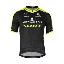 GIORDANA κοντομάνικες φανέλα - MITCHELTON-SCOTT '19 - μαύρο/κίτρινο