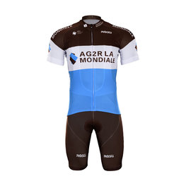 BONAVELO κοντή φανέλα και κοντό παντελόνι - AG2R 2018 - καφέ/λευκό/μπλε