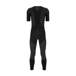 SANTINI μακριά παντελόνια με τιράντες - VEGA DRY - μαύρο/ανθρακί