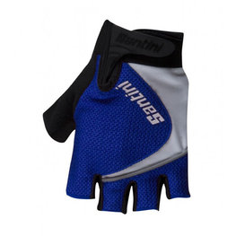 SANTINI γάντια με κοντά δάχτυλο - STUDIO - μαύρο/τιρκουάζ