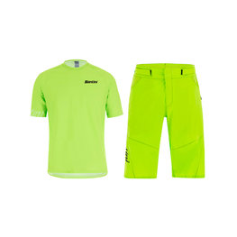 SANTINI Φανέλα MTB και παντελόνι - SASSO MTB - πράσινο