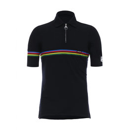 SANTINI κοντομάνικα μπλουζάκια - UCI RAINBOW WOOL - ιριδίζον/μαύρο