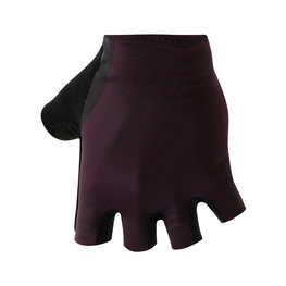 SANTINI γάντια με κοντά δάχτυλο - SOFFIO - μαύρο/μπορντό