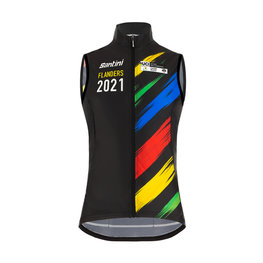 SANTINI γιλέκα - UCI WC FLANDERS 2021 - ιριδίζον/μαύρο
