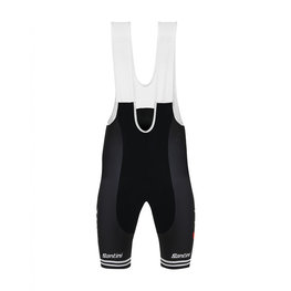 SANTINI κοντά παντελόνια με τιράντες - TREK 2019 PRIME - λευκό/μαύρο