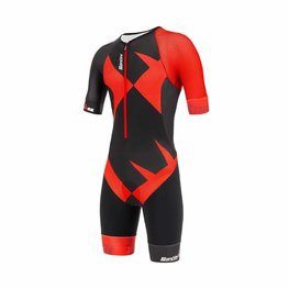 SANTINI φόρμες - X IRONMAN CUPIO - μαύρο/κόκκινο