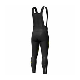 SCOTT μακριά παντελόνια με τιράντες - RC WARM WB - μαύρο/κίτρινο