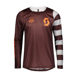 SCOTT θερινές μακρυμάνικες φανέλες - TRAIL VERTIC SUMMER - μπορντό/κόκκινο