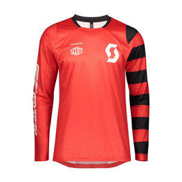 SCOTT θερινές μακρυμάνικες φανέλες - TRAIL VERTIC SUMMER - κόκκινο/λευκό