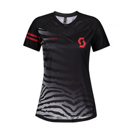 SCOTT κοντομάνικες φανέλα - TRAIL VERTIC LADY - μαύρο/ροζ