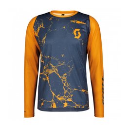 SCOTT θερινές μακρυμάνικες φανέλες - TRAIL VERTIC LS - μπλε/πορτοκαλί
