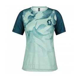 SCOTT κοντομάνικες φανέλα - TRAIL VERTIC LADY - μπλε