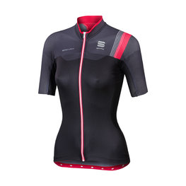 SPORTFUL κοντομάνικες φανέλα - BODYFIT PRO LADY - μαύρο/κόκκινο