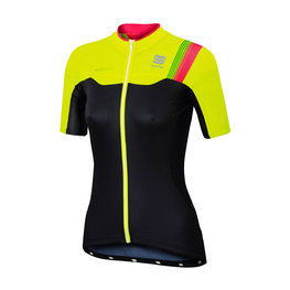 SPORTFUL κοντομάνικες φανέλα - BODYFIT PRO LADY - μαύρο/κίτρινο