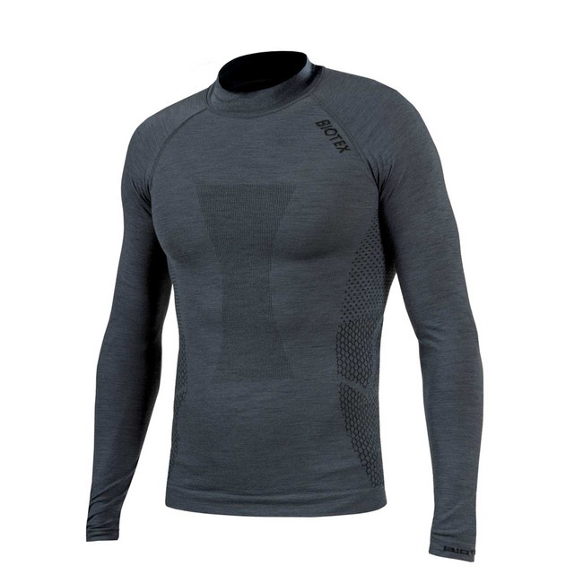 BIOTEX Cycling Long Sleeve T-Shirt - MERINO - Grey